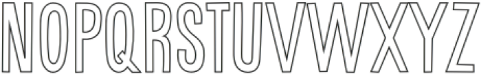 JP Curious P Outlined otf (400) Font UPPERCASE