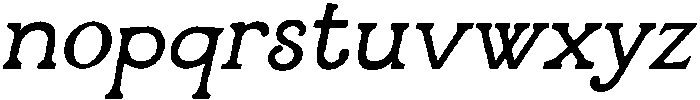 JP Millie June Italic otf (400) Font LOWERCASE