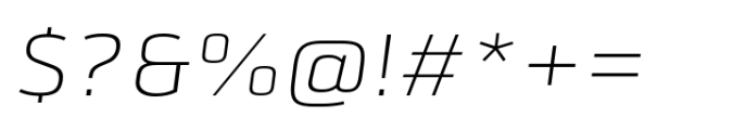 JP Alva Expanded Extra Light Italic Font OTHER CHARS