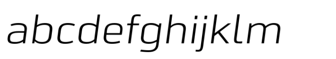 JP Alva Expanded Light Italic Font LOWERCASE