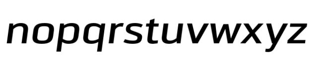 JP Alva Expanded Semi Bold Italic Font LOWERCASE