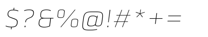 JP Alva Expanded Thin Italic Font OTHER CHARS