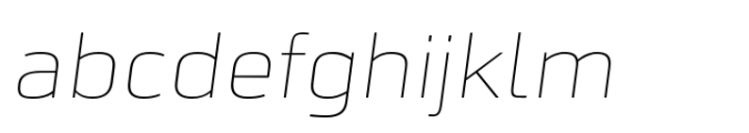 JP Alva Expanded Thin Italic Font LOWERCASE