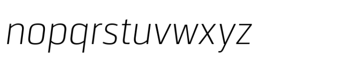 JP Alva Extra Light Italic Font LOWERCASE
