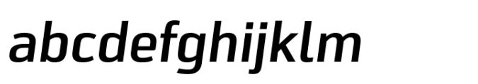 JP Alva Semi Bold Italic Font LOWERCASE