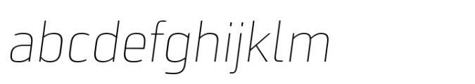 JP Alva Thin Italic Font LOWERCASE