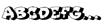 Jraot 3D Graffiti Jraot Hollow Font UPPERCASE