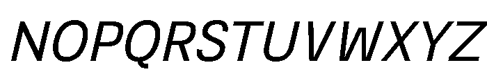JSTNodigSans RegularSlanted Font UPPERCASE