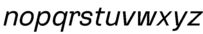 JSTNodigSans RegularSlanted Font LOWERCASE