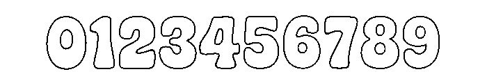 JT RtroClub Outline Font OTHER CHARS