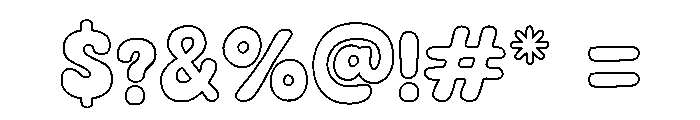 JT RtroClub Outline Font OTHER CHARS