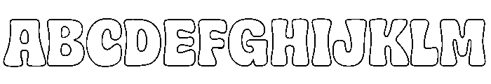 JT RtroClub Outline Font UPPERCASE