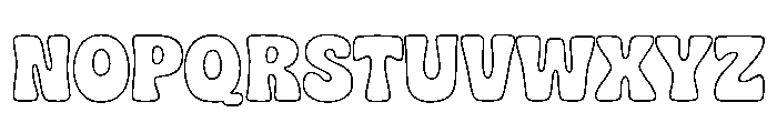 JT RtroClub Outline Font UPPERCASE