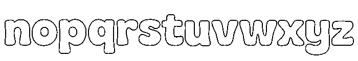 JT RtroClub Outline Font LOWERCASE