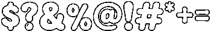 JT CuteMist Outline Regular otf (400) Font OTHER CHARS