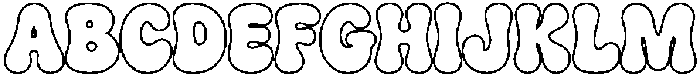 JT CuteMist Outline Regular otf (400) Font UPPERCASE