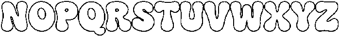 JT CuteMist Outline Regular otf (400) Font LOWERCASE