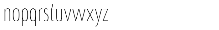 JT Mekito Thin Ultra Condensed Font LOWERCASE