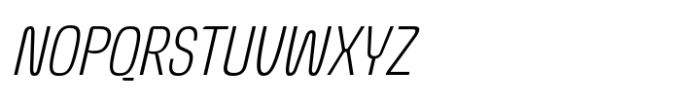 JT Millburn Condensed Thin Slanted Font UPPERCASE