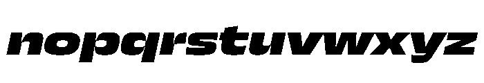 JTCyraxSans ExtendedBlackItalic Instance Font LOWERCASE