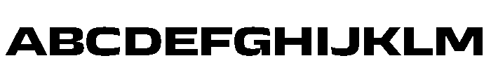 JTCyraxSans ExtendedBold Instance Font UPPERCASE