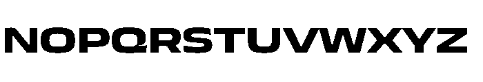 JTCyraxSans ExtendedBold Instance Font UPPERCASE