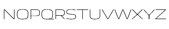 JTCyraxSans ExtendedExtralight Instance Font UPPERCASE
