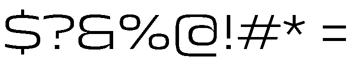 JTCyraxSans ExtendedLight Instance Font OTHER CHARS
