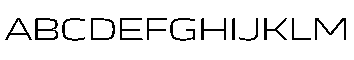 JTCyraxSans ExtendedLight Instance Font UPPERCASE