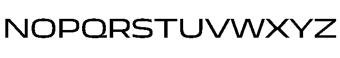 JTCyraxSans ExtendedRegular Instance Font UPPERCASE