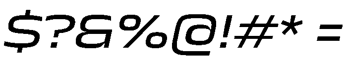 JTCyraxSans ExtendedRegularItalic Instance Font OTHER CHARS