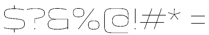 JTCyraxSans ExtendedThin Instance Font OTHER CHARS