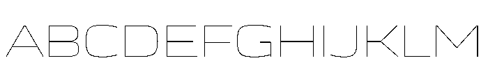 JTCyraxSans ExtendedThin Instance Font UPPERCASE