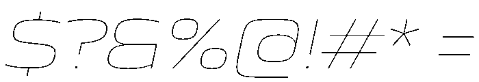 JTCyraxSans ExtendedThinItalic Instance Font OTHER CHARS