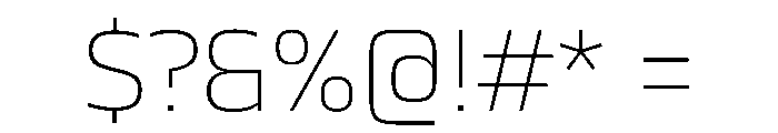 JTCyraxSans Extralight Font OTHER CHARS