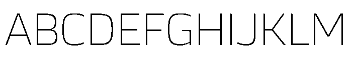 JTCyraxSans Extralight Font UPPERCASE