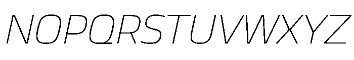 JTCyraxSans ExtralightItalic Font UPPERCASE