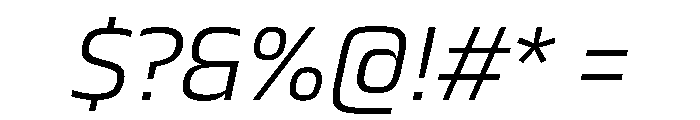 JTCyraxSans LightItalic Font OTHER CHARS