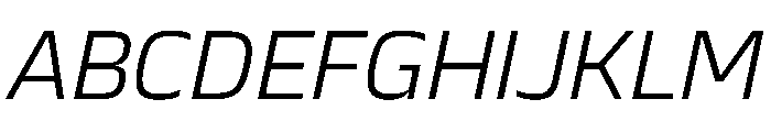 JTCyraxSans LightItalic Font UPPERCASE