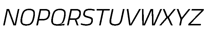JTCyraxSans LightItalic Font UPPERCASE