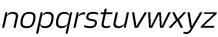 JTCyraxSans LightItalic Font LOWERCASE