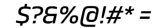 JTCyraxSans RegularItalic Font OTHER CHARS
