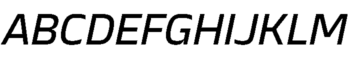 JTCyraxSans RegularItalic Font UPPERCASE
