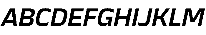 JTCyraxSans SemiboldItalic Font UPPERCASE
