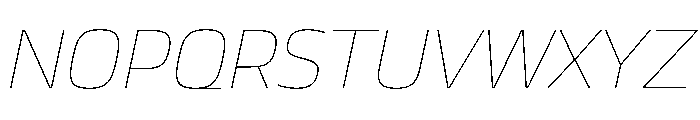 JTCyraxSans ThinItalic Font UPPERCASE