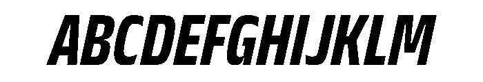 JTCyraxSansCondensed BoldItalic Font UPPERCASE