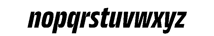 JTCyraxSansCondensed BoldItalic Font LOWERCASE