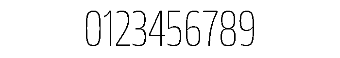 JTCyraxSansCondensed Extralight Font OTHER CHARS