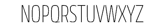 JTCyraxSansCondensed Extralight Font UPPERCASE