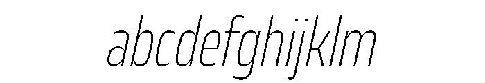 JTCyraxSansCondensed ExtralightItalic FONT